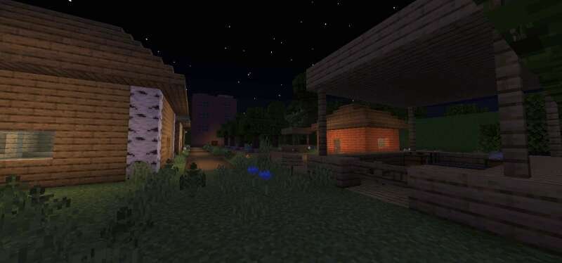 Слабо освещенная деревня