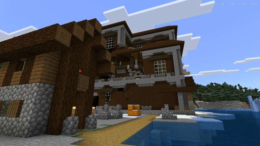 Вид на особняк и корабль сзади