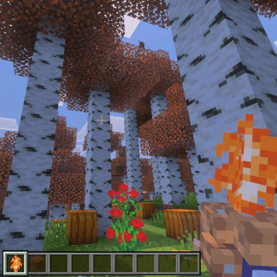 Оранжевая листва в игре