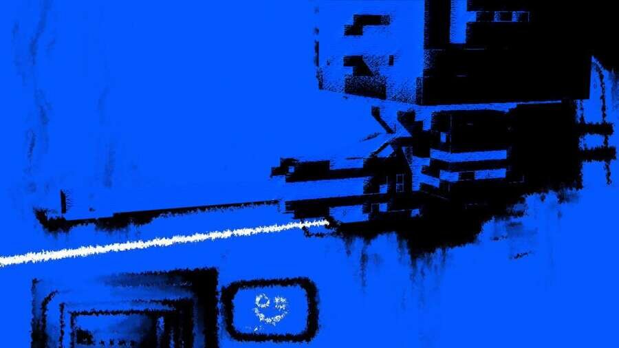 Синее свечение от робота