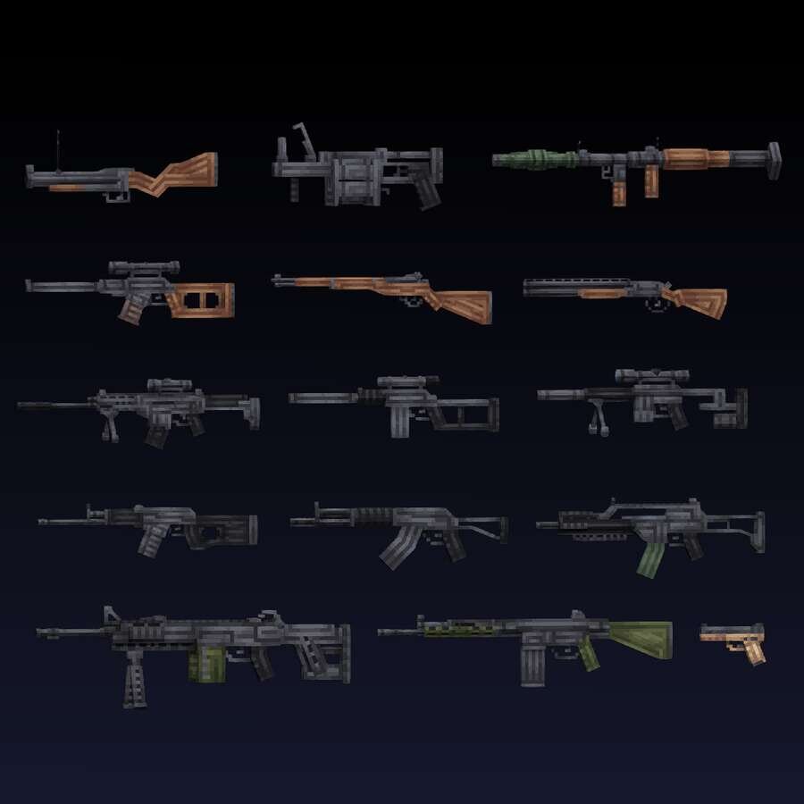 Разные виды Огнестрельного оружя