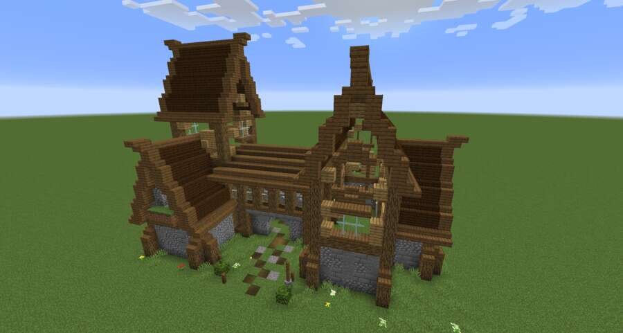 Разрушенный особняк вид сзади