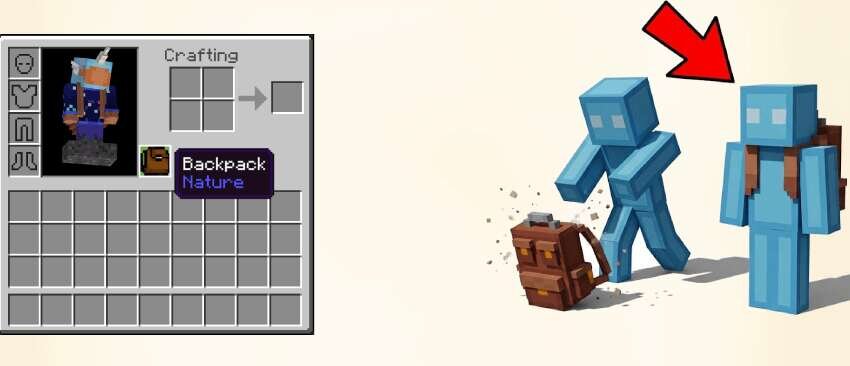 Надетый Рюкзак