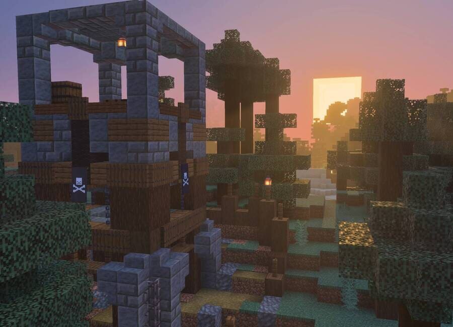 Каменные и деревянные постройки