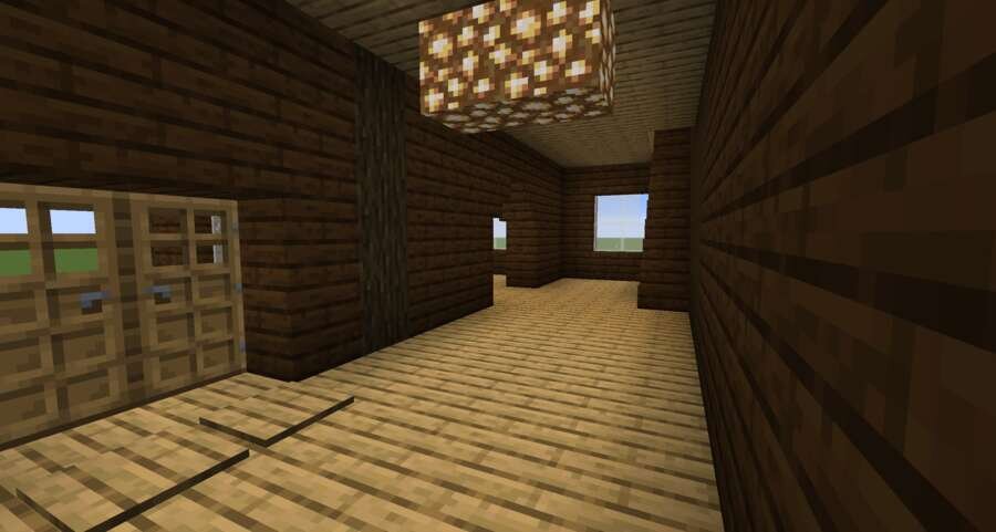 Деревянный дом вид внутри