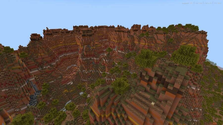 Вид на горные хребты с высоты птичьего полета