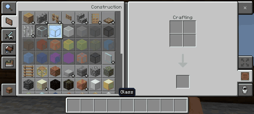 Пример соединения Стекла в игре