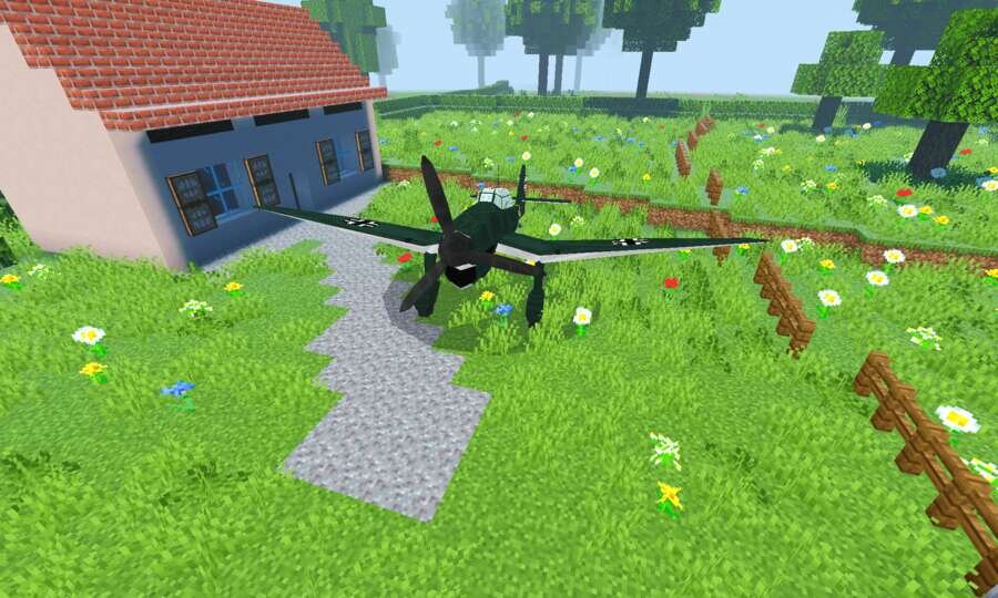 Самолет во дворе