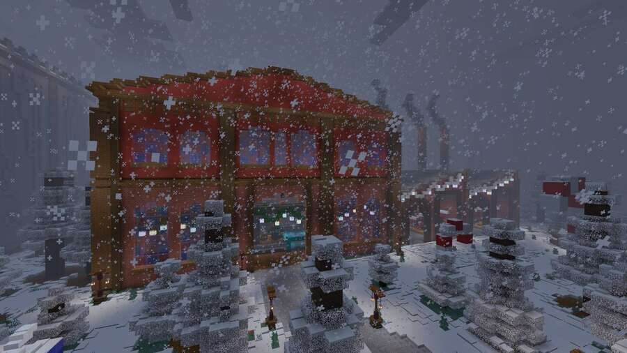 Красиво оформленный дом с новогоднем стиле