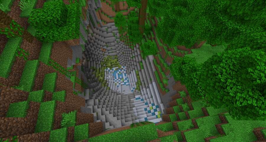 Ущелье с ресурсами посреди джунглей