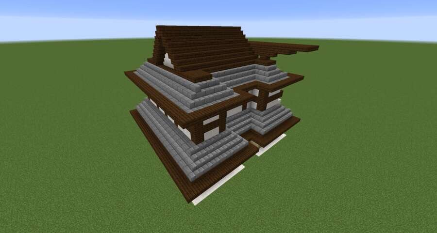 Японский домик вид сбоку