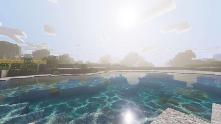 Очень яркое освещение от Солнца