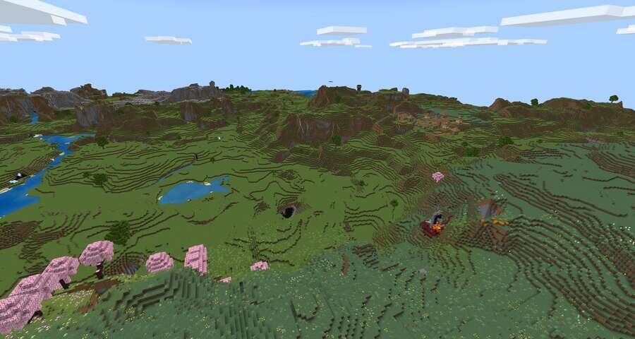 Вид на деревню и Разрушенный портал сверху