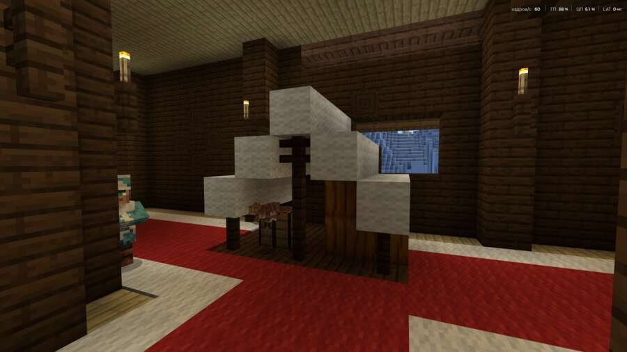 Вид внутри особняка на окно 2