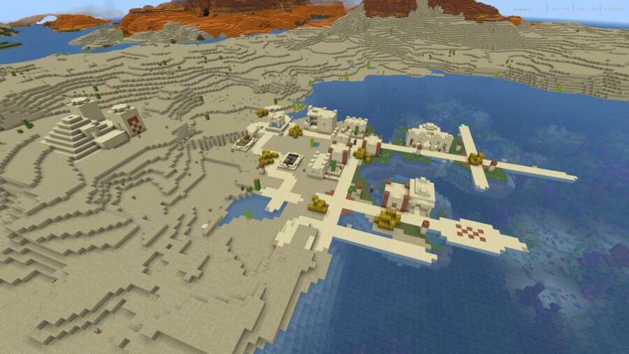 Вид на деревушку на берегу моря