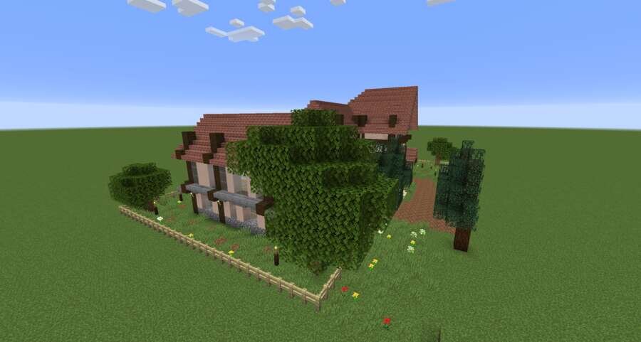 Кирпичное жилище вид сбоку