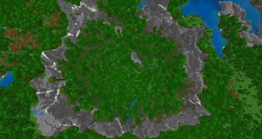 Как выглядят джунгли с горами сверху