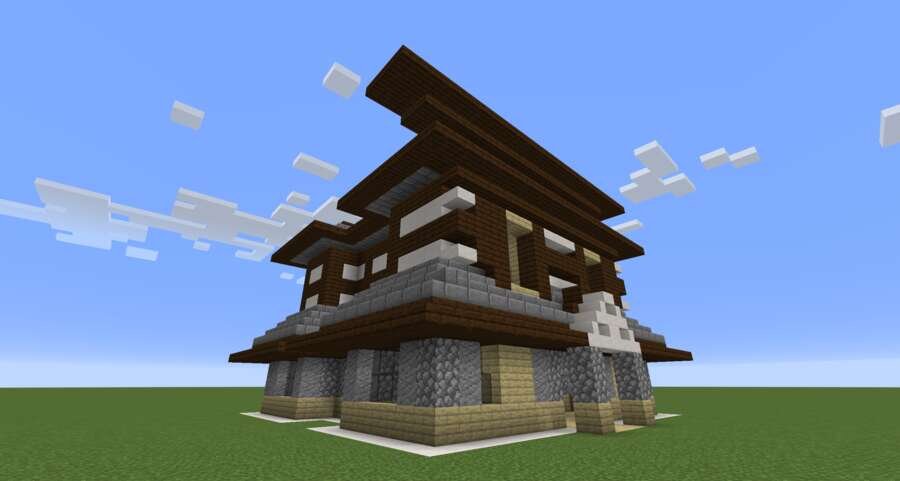 Японский домик вид сзади