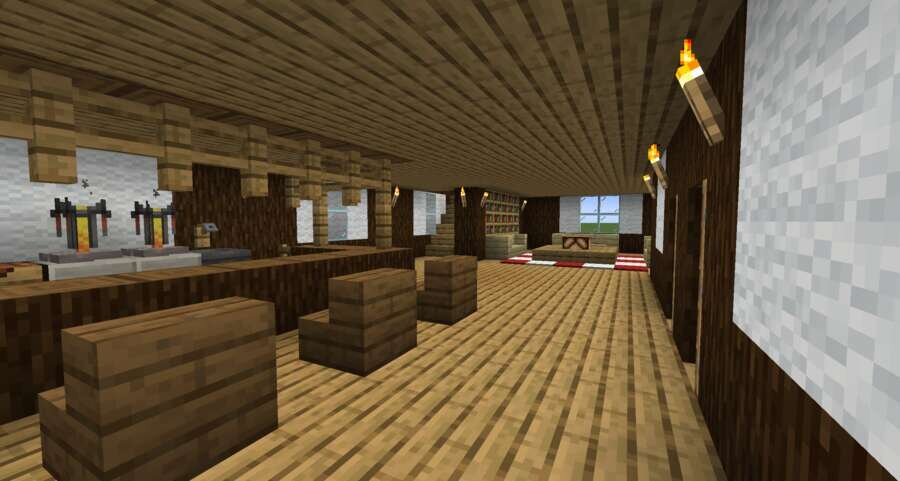 Деревянный дом вид внутри