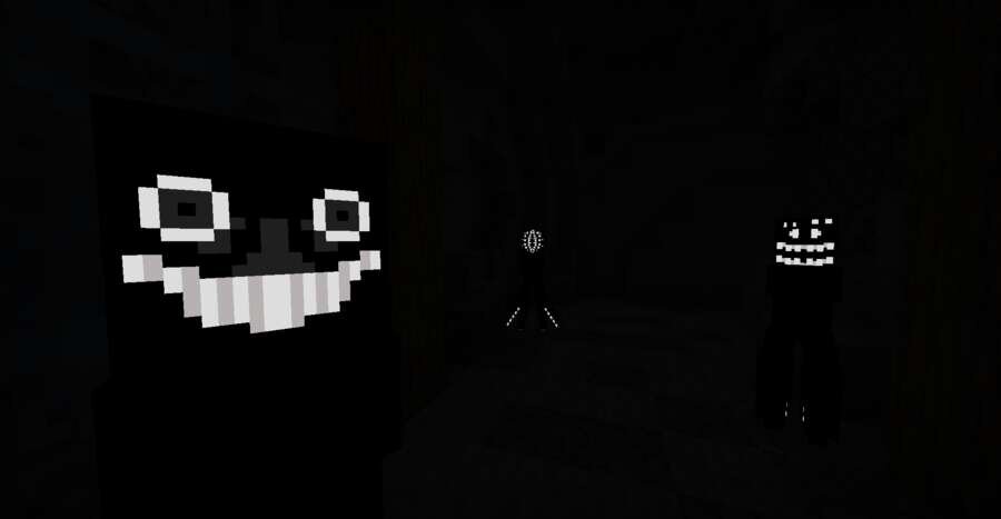 Жуткие лица в темноте