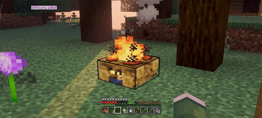 Прожарка еды на костре