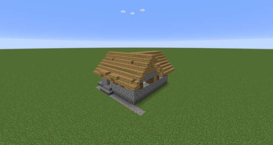 Улучшенный деревенский дом вид спереди