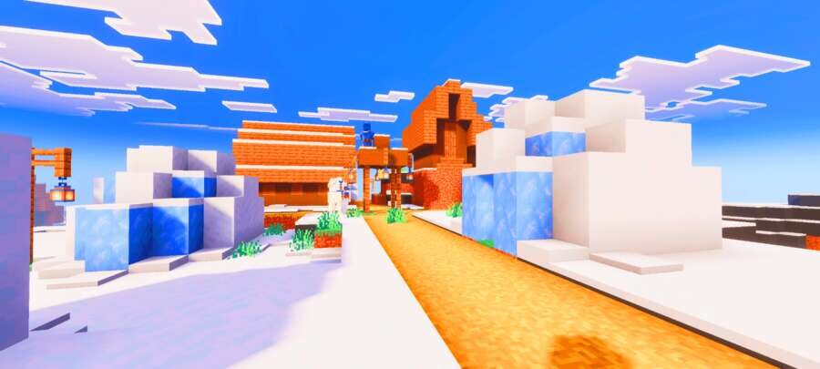 Заснеженная деревня