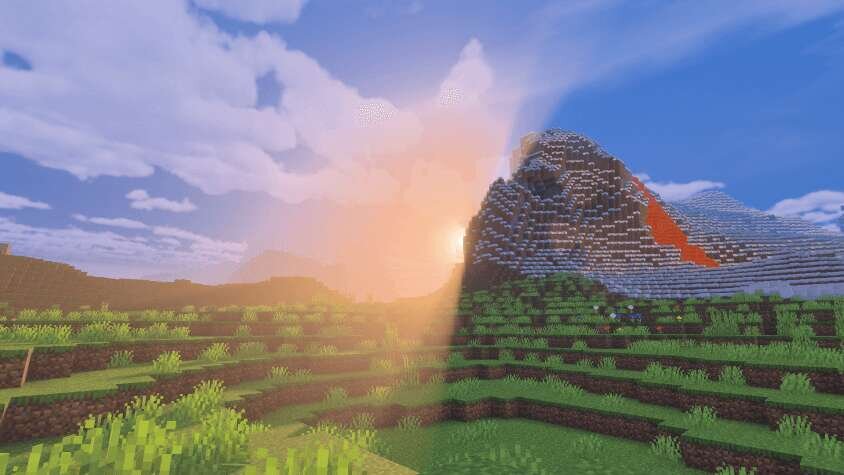 Лучи света в пещере