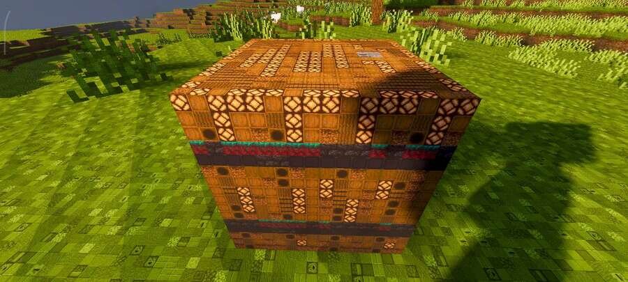 Необычный вид блока