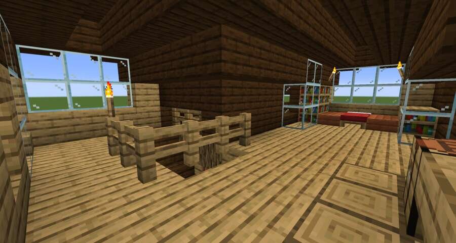 Улучшенный деревенский дом вид внутри 3