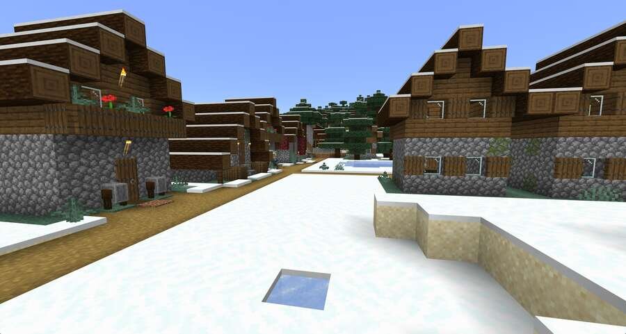 Вид на домики кузниц спереди