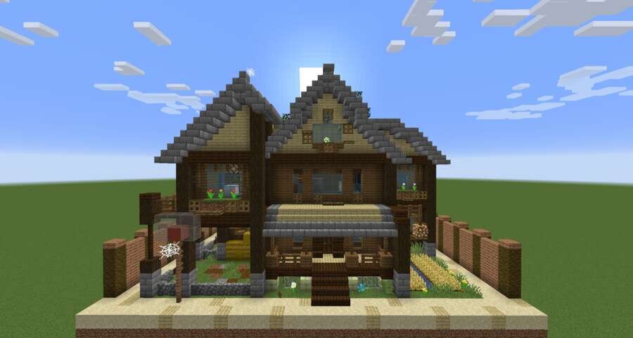 Дом для деревни вид спереди 2