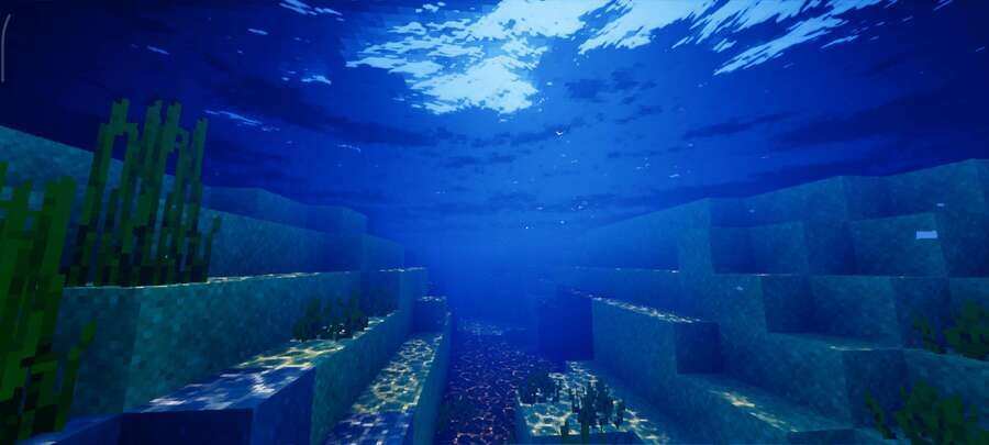 Яркая, синяя вода