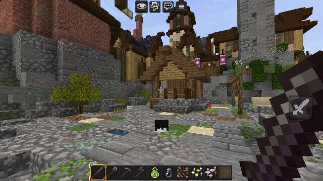 Деревянные постройки в деревне