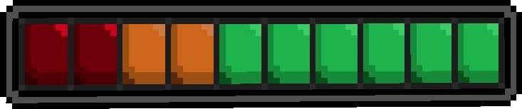 Полоска здоровья с разными цветами