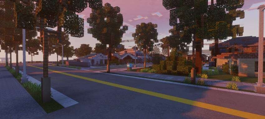 Закат на улице в игре