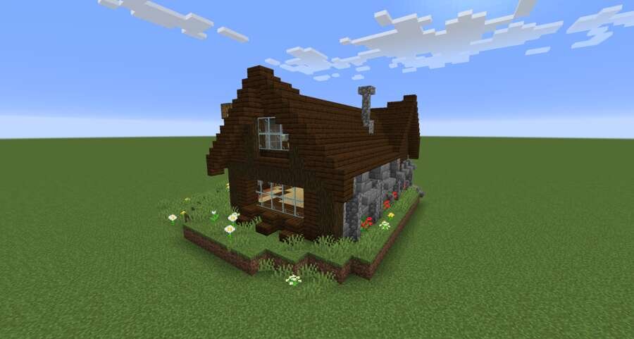 Деревенский особняк вид сбоку