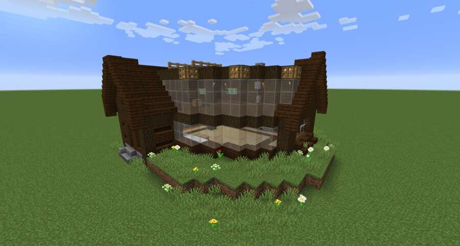 Деревенский особняк вид спереди