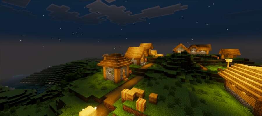 Простое освещение деревни