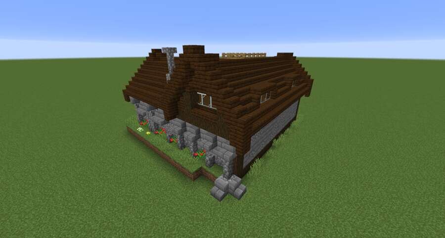 Деревенский особняк вид сзади