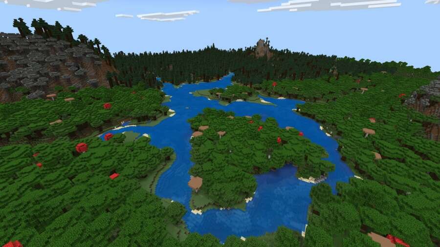 Вид на остров сверху