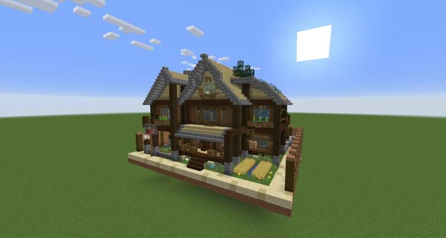 Дом для деревни вид спереди