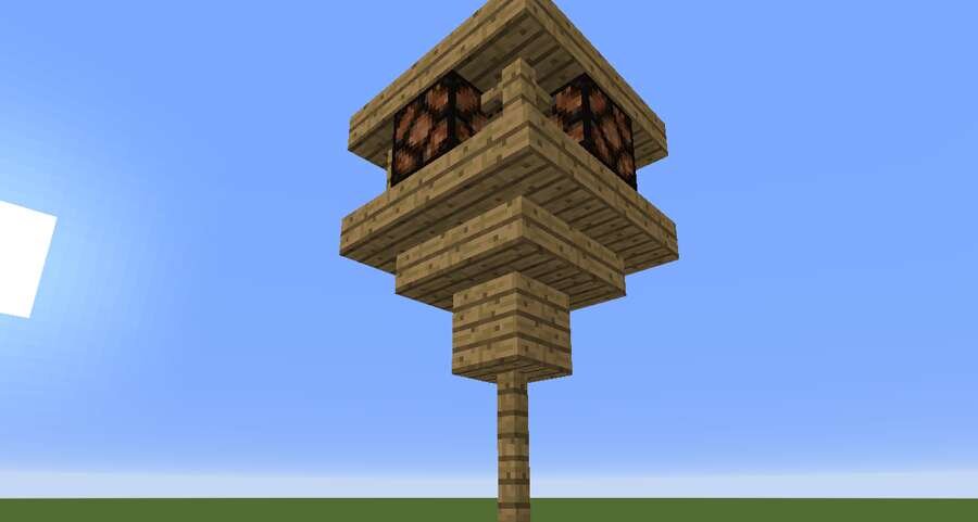 Столб с освещением вид снизу