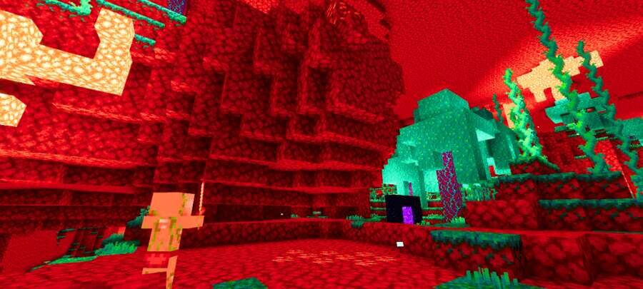 Насыщенный красный оттенок Багрового биома