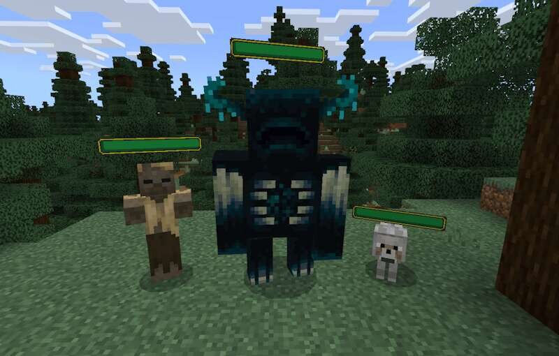 Здоровье над головой мобов