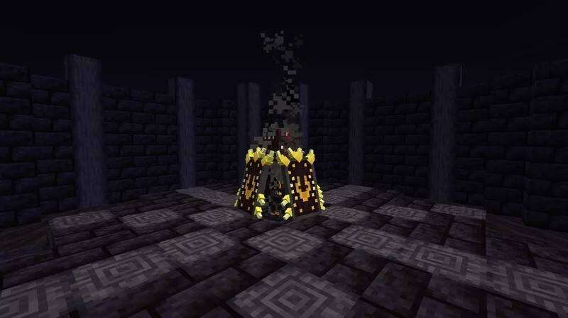 Необузданное пламя в темном помещении