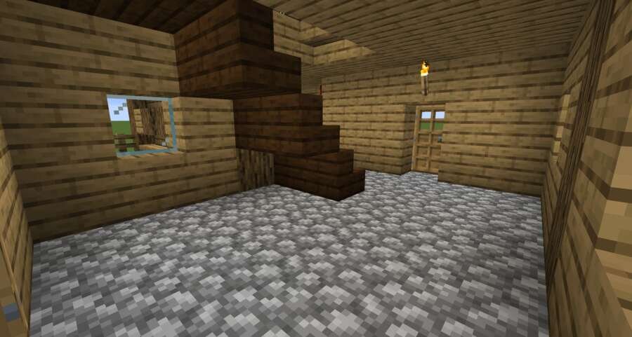 Улучшенный деревенский дом вид внутри