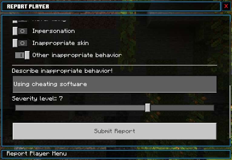 Жалоба на игрока