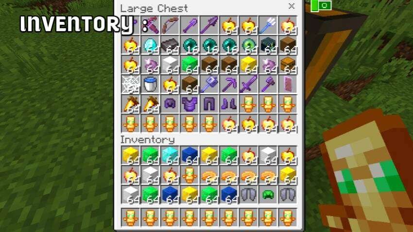 Набитый инвентарь персонажа