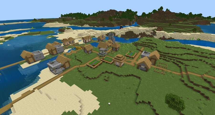 Вид на деревушку для спидрана сверху